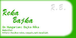 reka bajka business card