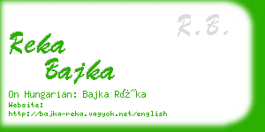 reka bajka business card